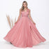 Vestido três listras plissado VESTIDO DE FESTA PETRA FINA ROSE M